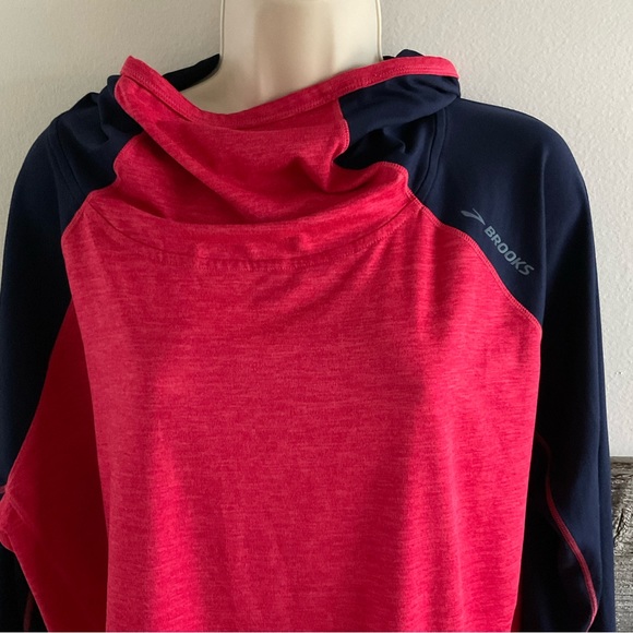 Brooks long sleeve hoodie Run Happy shirt Size Large (K1) - Picture 3 of 9